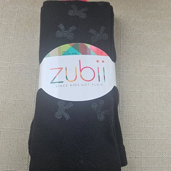 Zubii Kids Girl Legging Socks Black Bow Size 10 shoe size 34-36 - Picture 9 of 11